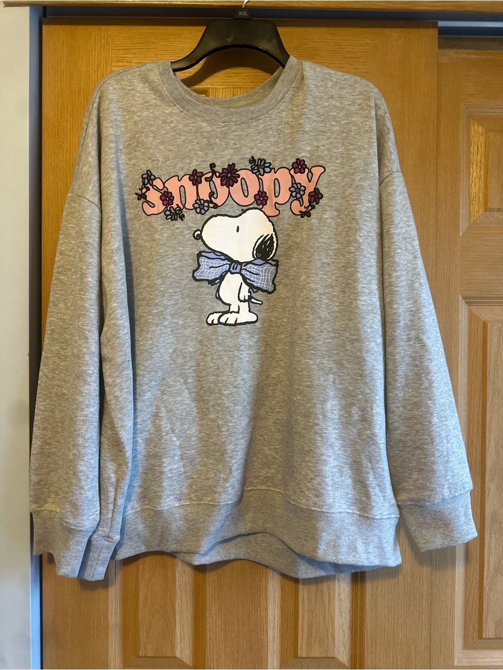 torrid Gray Snoopy Floral Graphic Sweatshirt
